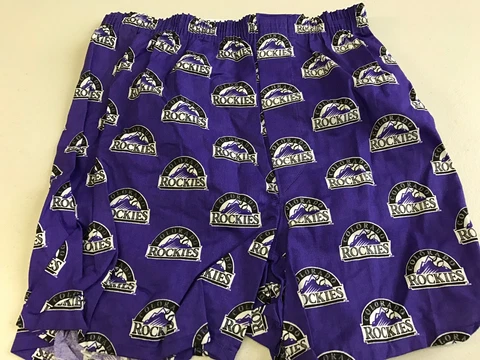 VINTAGE MEN'S COLORADO ROCKIES COLLEGE CONCEPTS PURPLE LOGO BOXER SHORTS Cover