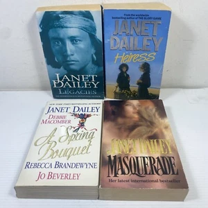 4 Lot Janet Dailey- Heiress, Masquerade, Legacies, A Spring Bouquet Paperbacks - Picture 1 of 12