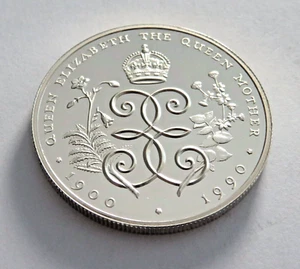 Saint Helena Ascension Islands Silver 5 Pounds 1990, KM 24 - Picture 1 of 2