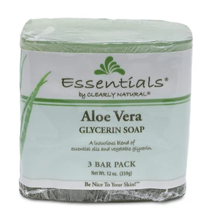 Clearly Natural Glycerine Bar Soap, Aloe Vera, 12 oz, 3 Count , NEW - Picture 1 of 12
