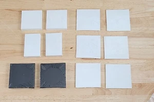 MINI CANVAS LOT of 12 White & Black 3"x3"-2.5"x2.5"-2"x3" Craft Decorations - Picture 1 of 9