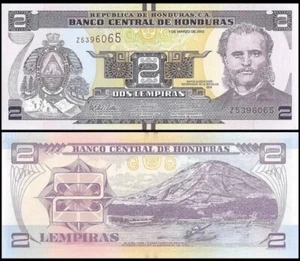 HONDURAS 2 Lempiras, 2012, P-97, UNC Moneda Mundial - Imagen 1 de 1