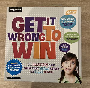 GET IT WRONG TO WIN - FAMILY GAME - IMAGINATION - 2011 - COMPLETE 