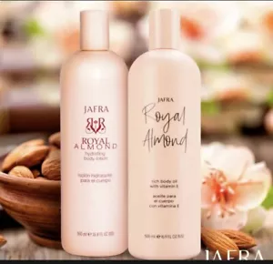 Set Jafra Royal Almond Body Oil / hidrating body lotion 16.9oz/500ml - Picture 1 of 4