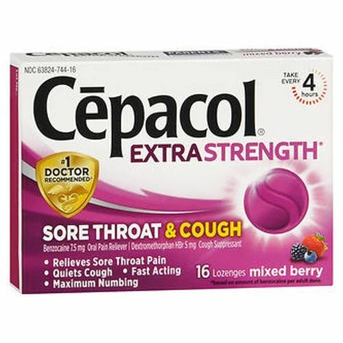 Cepacol Maximum Numbing Sore Throat Mixed Berry 16 each By Airborne - Image 1 of 1