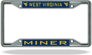 Marco de placa de matrícula MINER de la Universidad de Virginia Occidental - Imagen 1 de 1