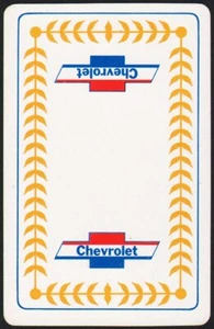 Vintage Spielkarte CHEVROLET Bild das Fliege Logo in rot weiß und blau - Bild 1 von 2