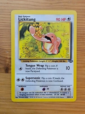 Pokemon TCG Lickitung 38/64 Jungle Unlimited LP WOTC. - Image 1 of 2