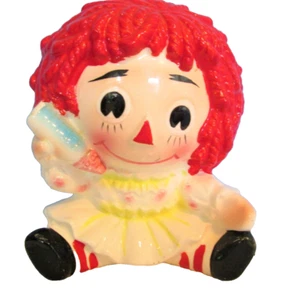 PLANTADOR DE FLORES DE CERÁMICA VINTAGE RELPO RAGGEDY ANN VIVERO HECHO EN JAPÓN - Imagen 1 de 5