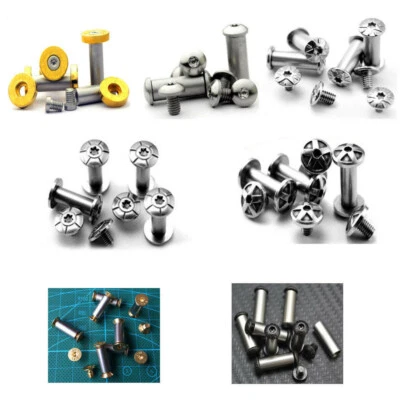 Messer Griff Schrauben Mutter Messing Stahl Nieten Bolzen Skala DIY  Material - Bild 1 von 4