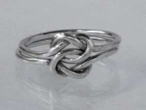 Sterling Silber Doppelknoten Gr. 6, 7 - Bild 1 von 1