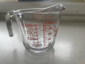 Taza medidora Anchor Hocking 2 tazas vidrio transparente/rojo - Imagen 1 de 4