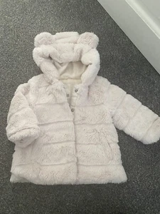 fur coat 9-12 months baby girl - Picture 1 of 3