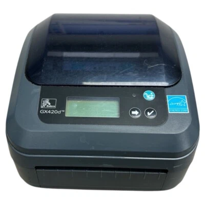 Zebra GX420d Direct Thermal Label Printer P/N: GX42-202710-000 (No Adapter) - Image 1 of 4