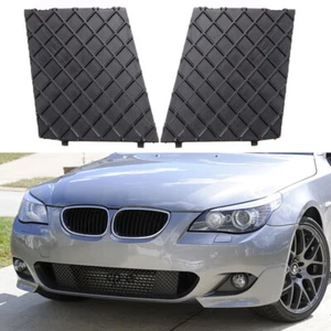 Left&Right Front Bumper Cover Lower Mesh Grill Trim For BMW E60 E61 M Tech Black - Picture 1 of 12