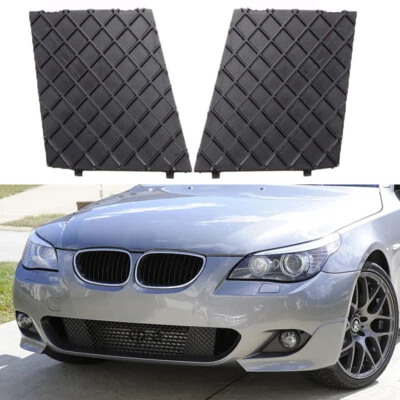 Left&Right Front Bumper Cover Lower Mesh Grill Trim For BMW E60 E61 M Tech Black - Image 1 of 4