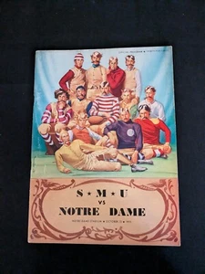 Notre Dame vs SMU Football Programma ufficiale 10/13/1951 BUF - Foto 1 di 3