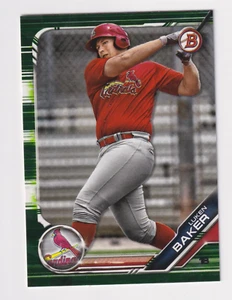 2019 Bowman GREEN CAMO #BP-116 LUKEN BAKER RC Rookie St Louis Cardinals - Picture 1 of 2