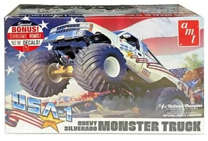 AMT 1252 1/25 Scale USA-1 Chevy Silverado Monster Truck Plastic Model Kit - Picture 1 of 1