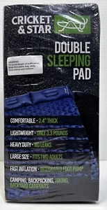 Cricket & Star Double Sleeping Pad for Camping Integrated Pump-Sealed - Picture 1 of 6