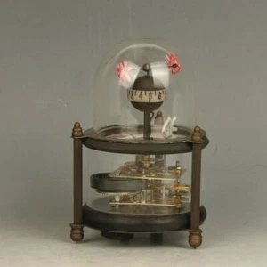 Mechanische Uhr Horologe Glas im europäischen Stil um drei Fische FL029 - Bild 1 von 8