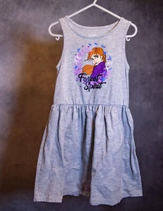 Disney Frozen “Forest Spirit” Grey Dress – Size 7, Cotton Blend - Picture 1 of 1