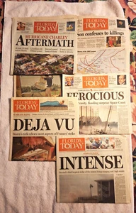 6 Florida Today Zeitungen 2004 Hurricanes - Charles, Frances Jeanne & 2005 Wilma - Bild 1 von 1