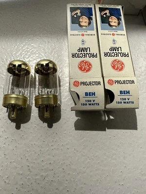 GE BEH "2-pack" projector lamp projection light bulb 120v 150w, G.E. brand