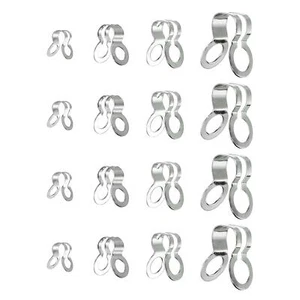 100Pcs Ball Chain Connectors Stainless Steel Double Ring Pull Chain Loop Clasps - Picture 1 of 5