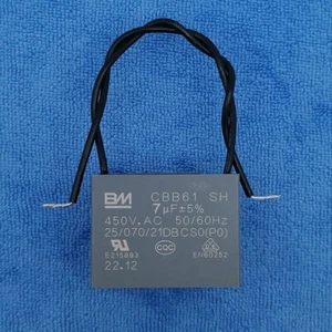 1pc CBB61 7uF 450V AC 2 wire BM Capacitor for Motor Start Fan Ceiling Motor - Picture 1 of 4