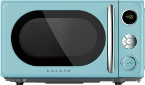 Mini Small Microwave Oven Countertop 0.7 Cu.Ft. 700 Watt Blue Retro Design - Picture 1 of 24