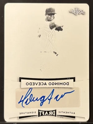 2017 Leaf Metal Draft DOMINGO ACEVEDO Black Print Plate Auto RC 1/1 YANKEES - Image 1 of 4