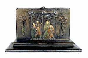 Antique Art Nouveau Chinosserie Bookend/Door Stop Hand Created 8" x 5" - Picture 1 of 8