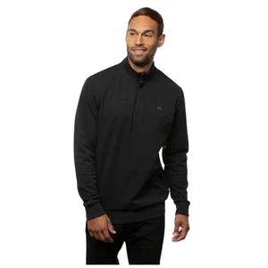 $ 149 Travis Mathew Pullover Herren Large schwarz Wolke 2.0 1/4-Reißverschluss Pullover Golf 1MS309 - Bild 1 von 20