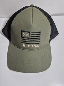 Under Armour Men's UA Freedom Trucker Hat Headwear Marine Green/Grey - Picture 1 of 5