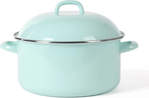 Thayer 6,4 Quart Emaille auf Stahl kratzfest Dutch Oven mit Deckel - Martha Blu - Bild 1 von 12