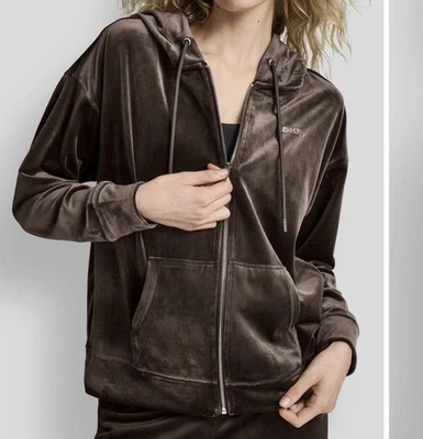 DKNY rhinestone Velour Zip Hoodie- Size small New With Tags - Image 1 of 4