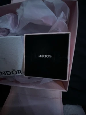 Pandora Band of Heart Ring Size 6 Sterling Silver 925 - Image 1 of 2