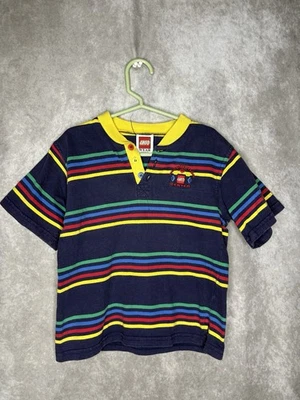Vintage LEGO Kids Striped T-Shirt Yellow Red & Green - Image 1 of 3