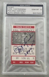 CARL YASTRZEMSKI AUTOGRAPH SIGNED 1979 TICKET 3000 HITS BOSTON RED SOX HOF JSA - Picture 1 of 2