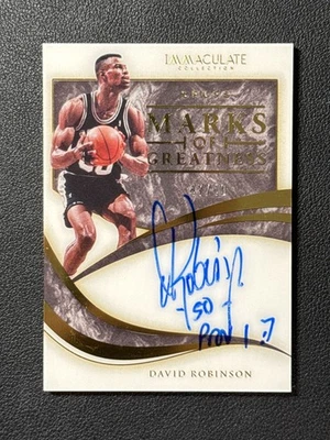 2019-20 Immaculate Marks Of Greatness Auto 47/49 David Robinson Personalized - Image 1 of 2