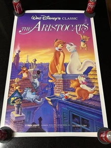 Vintage 1987 Disney Movie Poster - The Aristocats - One Sheet - Picture 1 of 5