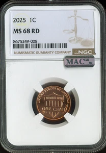 2025 Lincoln Cent NGC MS68 RD MAC Quality - Picture 1 of 2