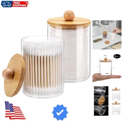 Frascos de boticario irrompibles de 10 onzas - Paquete de 2 con tapa de bambú ecológica Foto 1 de 4