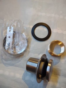 Brushed Nickel Tip-Toe Bathtub Tub Drain - Picture 1 of 8