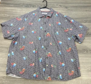 Tommy Bahama Shirt Mens 2XL The Coconut Point Button Up Tiki Cocktail Argent - Picture 1 of 9