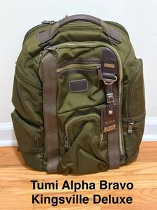 TUMI Alpha Bravo Kingsville Deluxe Backpack Green - Picture 1 of 5