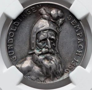 Switzerland 1912 AD, Swiss Shooting Luzern Festival, SILVER Coin R-886a NGC XF45 - Picture 1 of 7