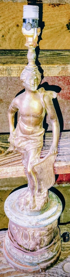 Vintage Art Deco male Figure  Lamp - Image 1 of 1