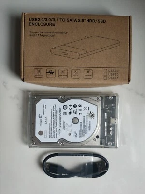 USB 3.0 To SATA 2.5HHD/SSD ENCLOSURE  BRAND NEW + SEAGATE 320GB  HHD PRE-OWNED - Image 1 of 4